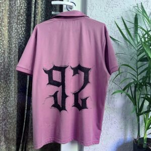 Ehsaas Hand-Painted Gothic 92 Polo T-Shirt for Men