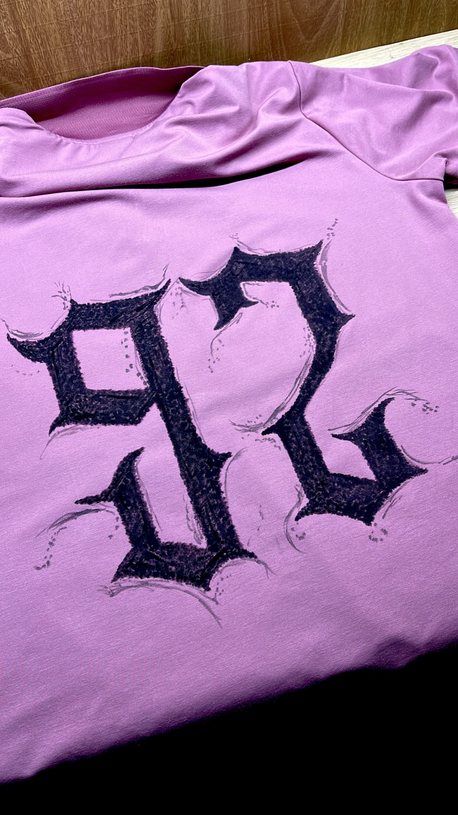 Ehsaas Hand-Painted Gothic 92 Polo T-Shirt for Men - Image 4